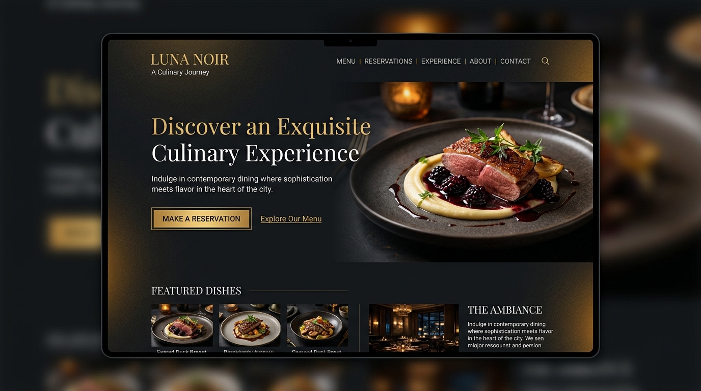 Luna Noir — Landing Page de Restaurante de Lujo